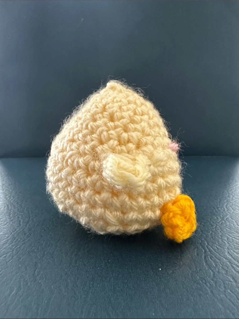 Handmade Crochet Chick Keychain